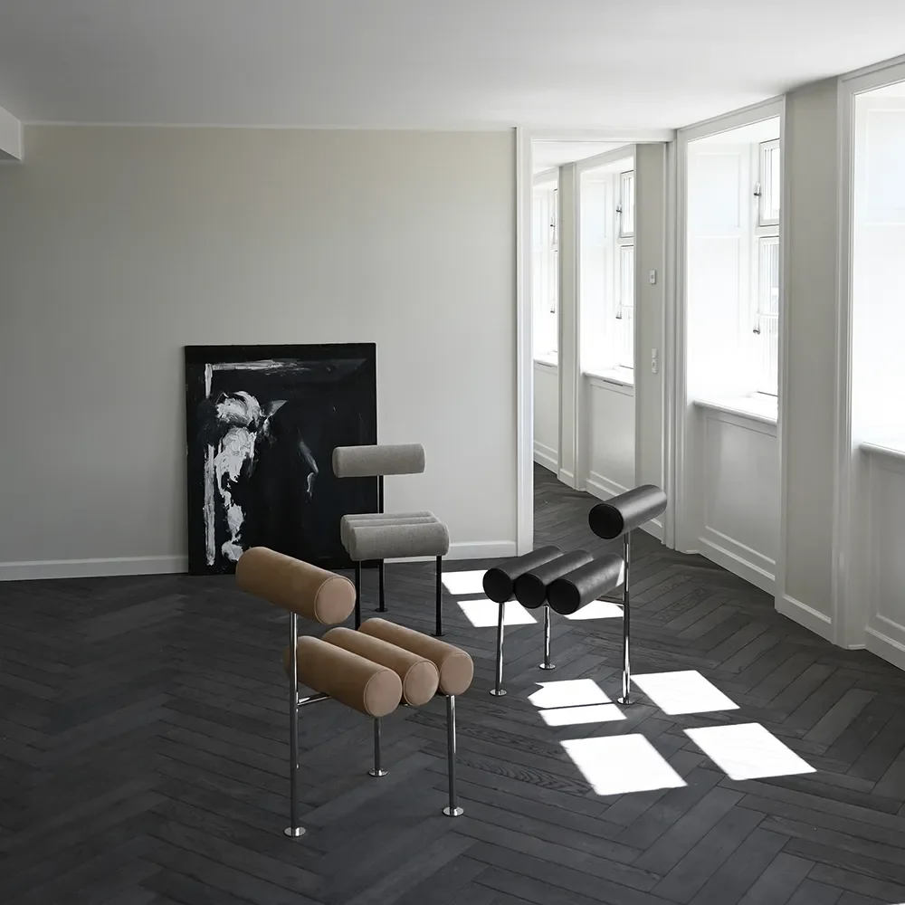 Hiro Dining Chair, Black Frame - Linen