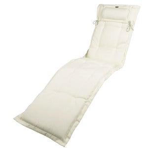 Canyon thin sun lounger cushion structured dralon Offwhite