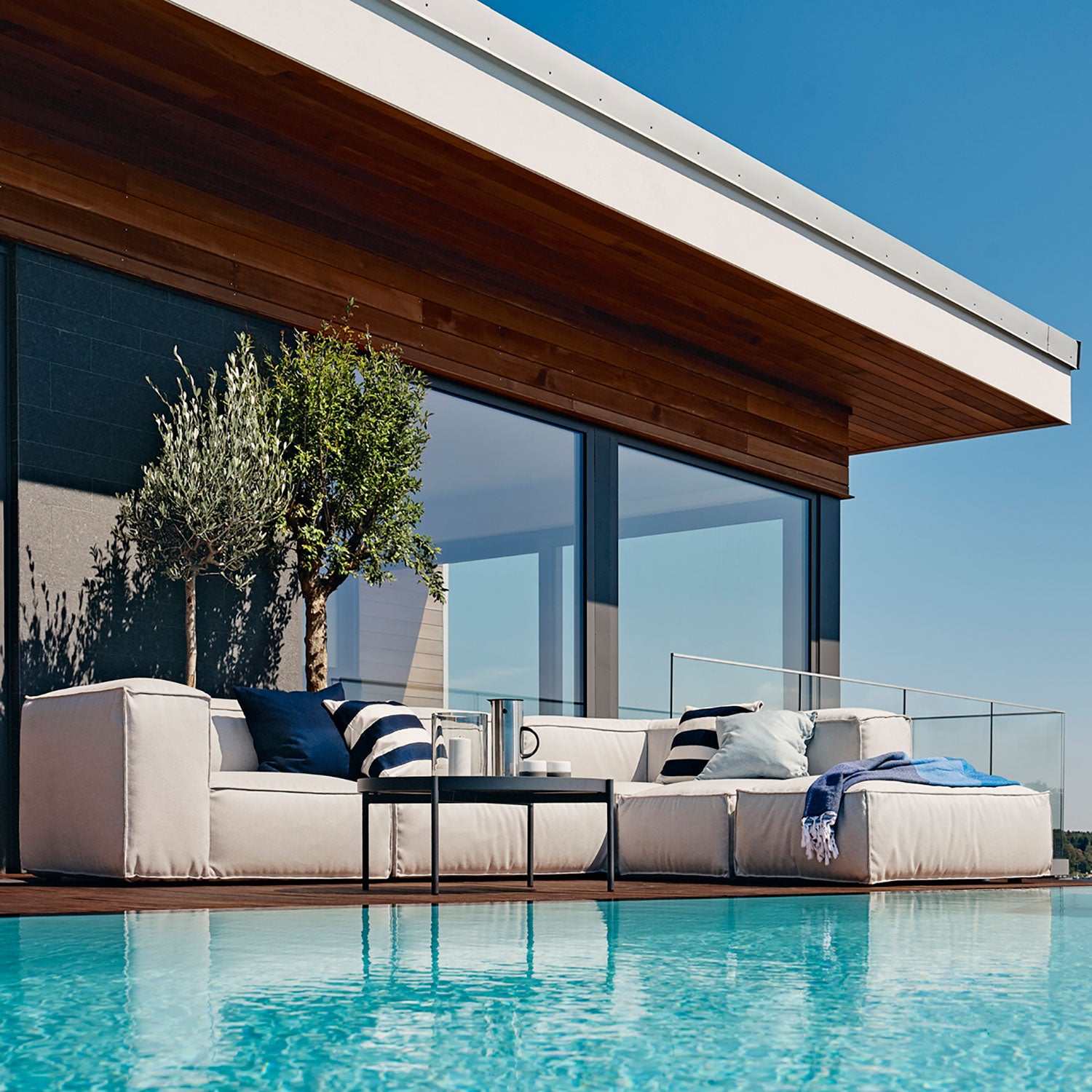 Asker Footstool Light grey