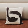 Hand-Embroidered Cushion Pose in Organic Cotton
