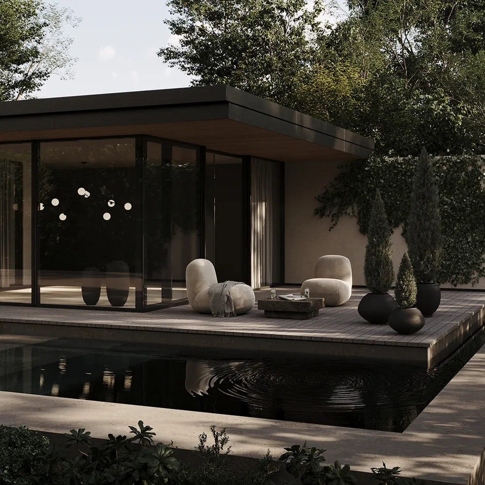 Toe lounge chair Flat - Warm Ash