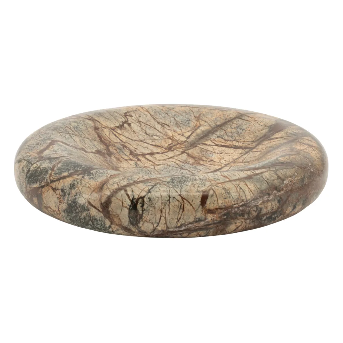 Donut large Bowl 30x30x5 cm Marble Brown