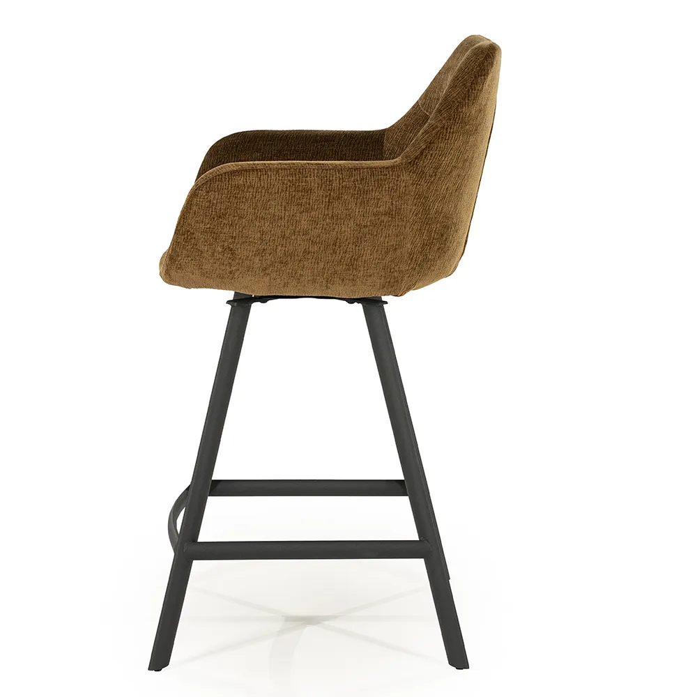 Bliss barstool with armrests - mustard