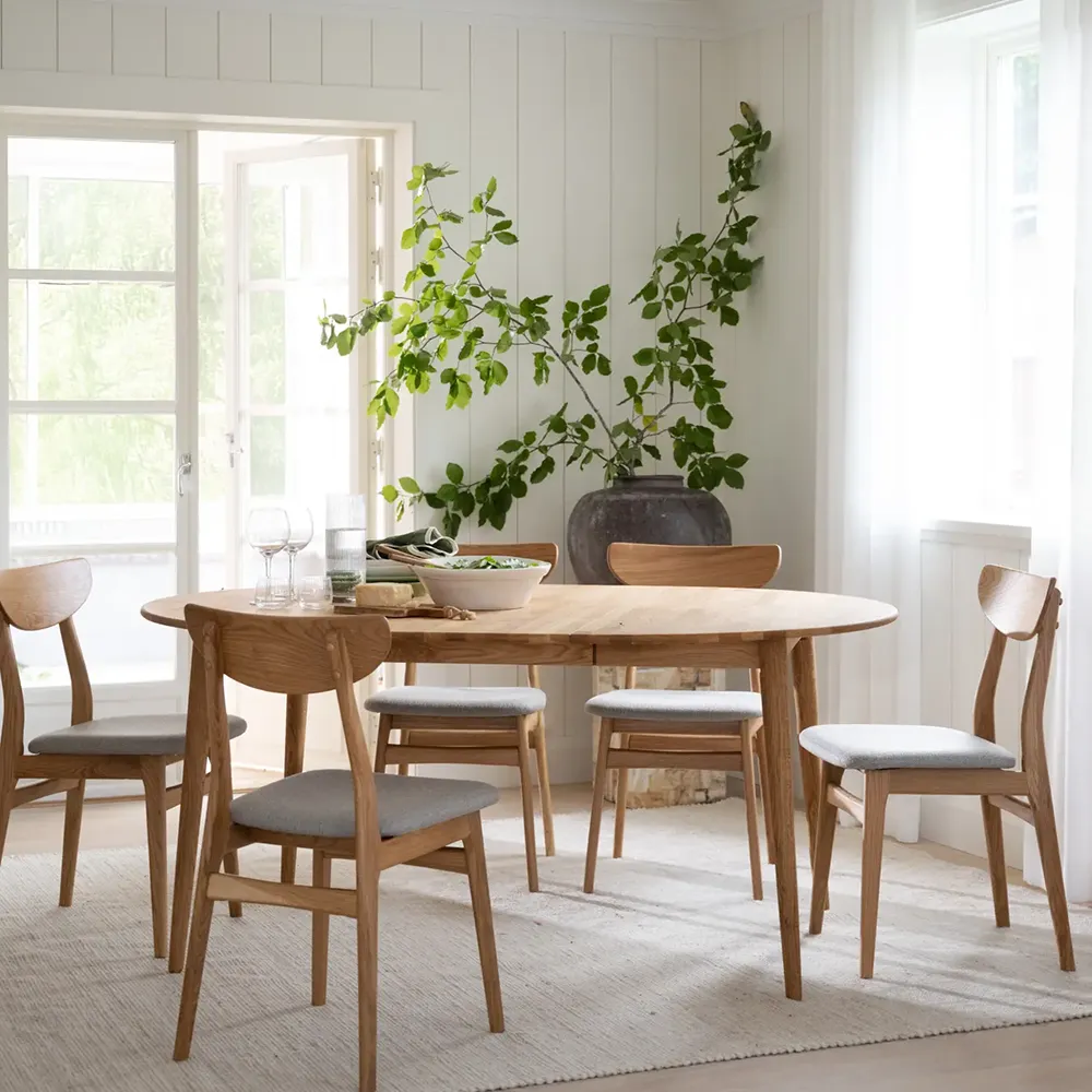 Rodham chair oak/light gray