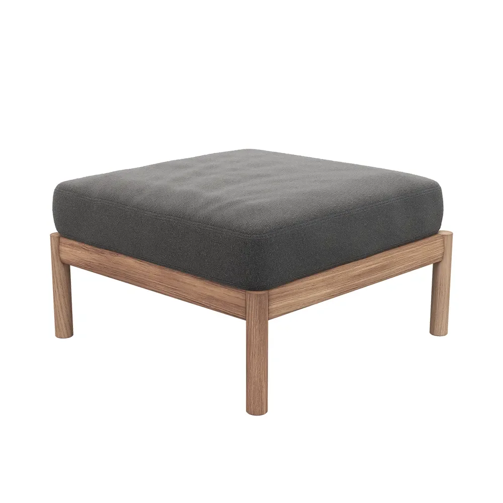 Tradition Footstool Charcoal/Teak