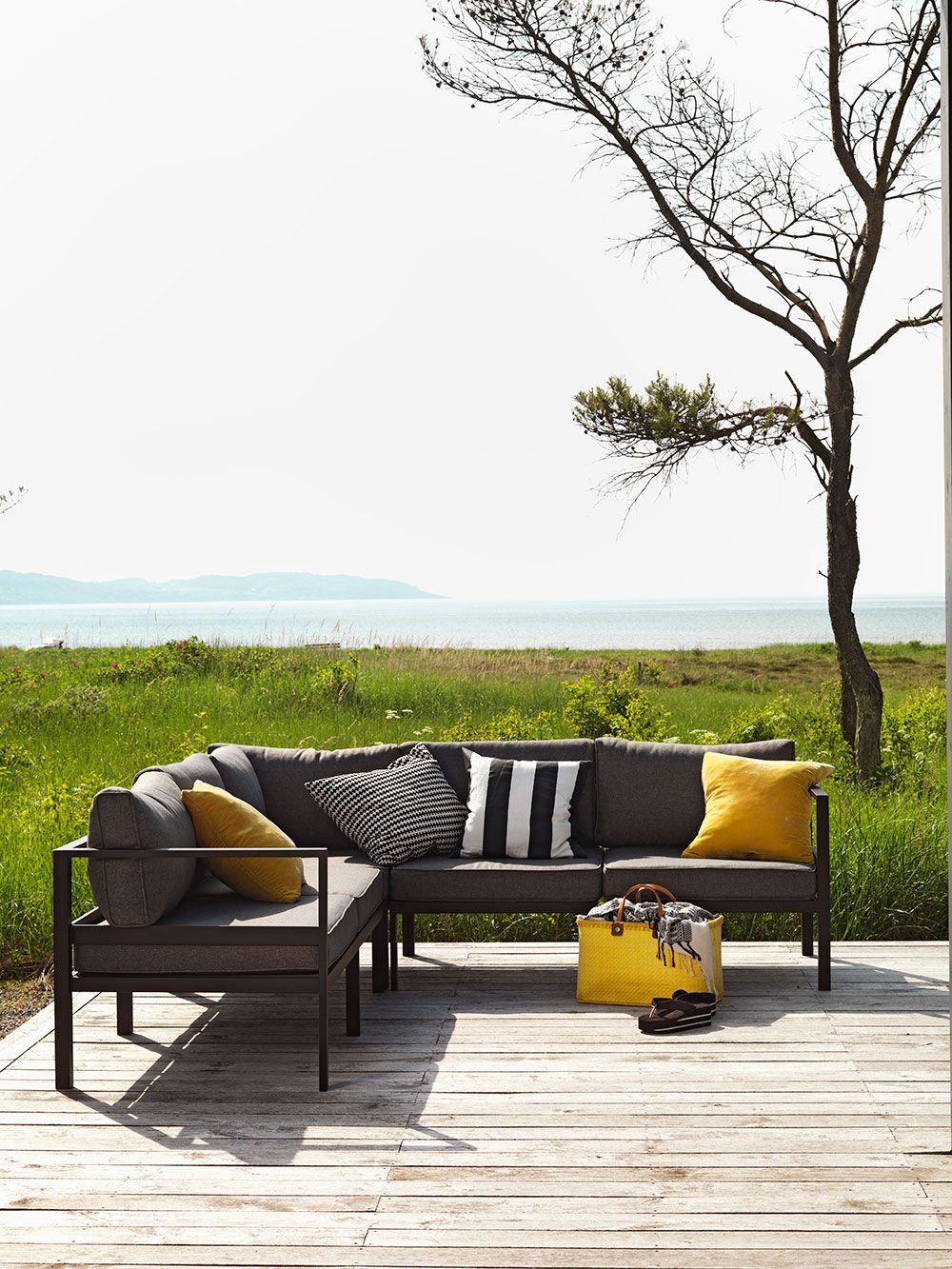 Leone Corner piece Black/Grey Aluminium