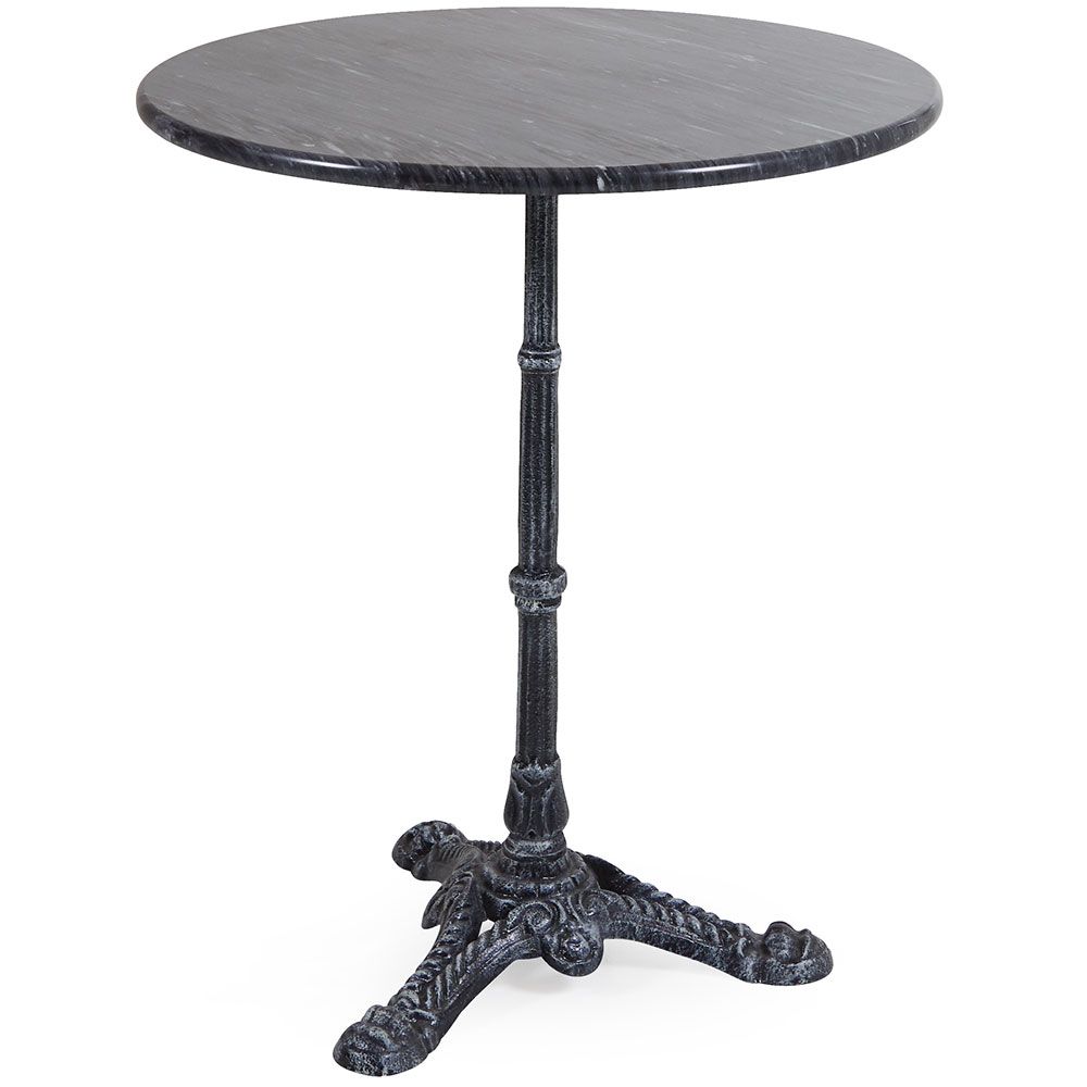Loire marble table 60 grey/black
