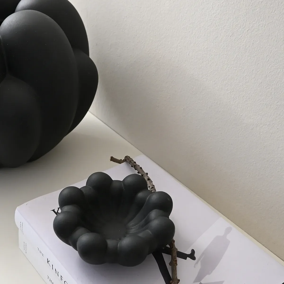Handmade Decorative Bowl Bloom Black Ø 15,5 cm