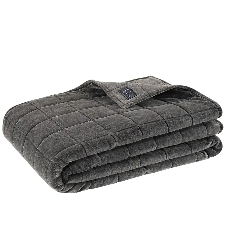 Posh Bedspread 260x260 Cm Washed Black