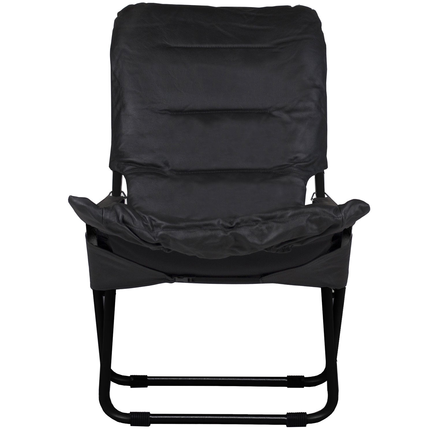 Fiesta deckchair black leather