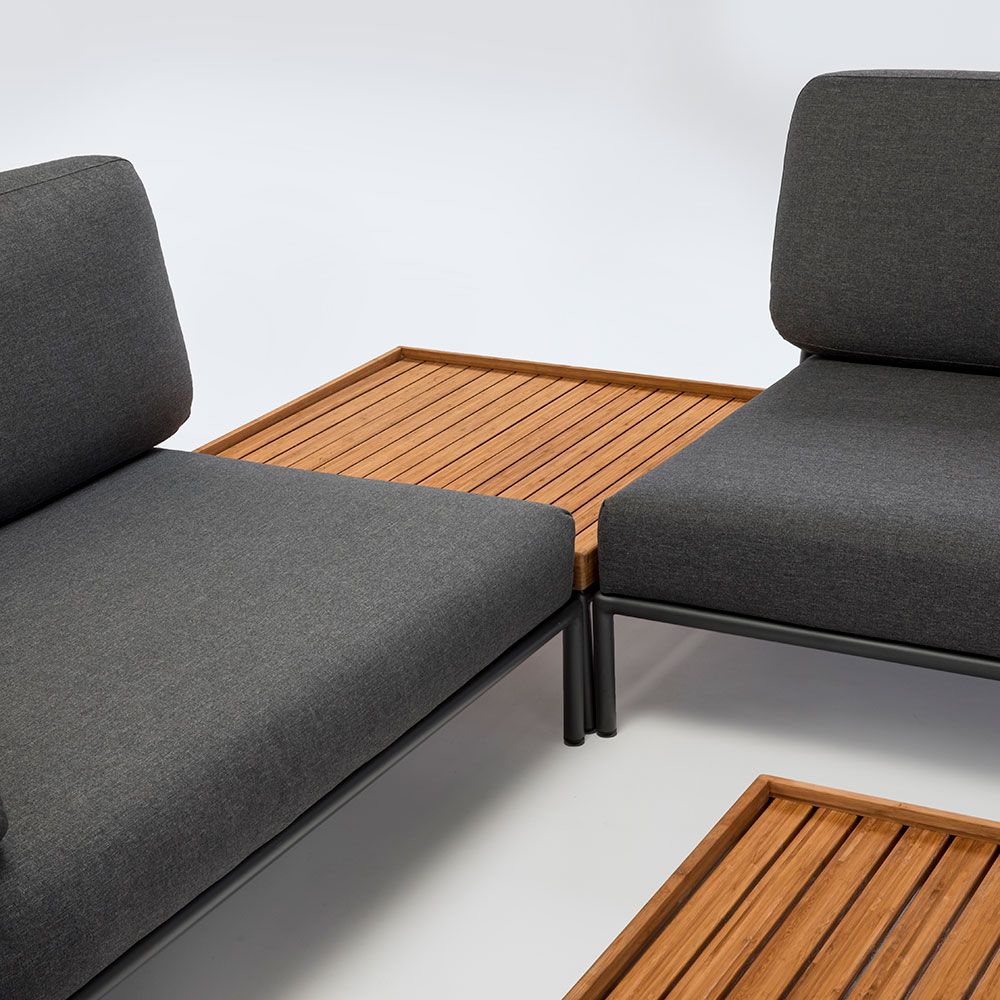 Level coffee table 41x81 cm grey aluminium