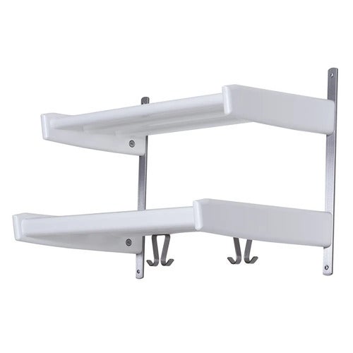 Meja Hat rack 59 cm 2 shelves White lacquered Birch