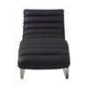 Cliff chaise longue in leather-Black