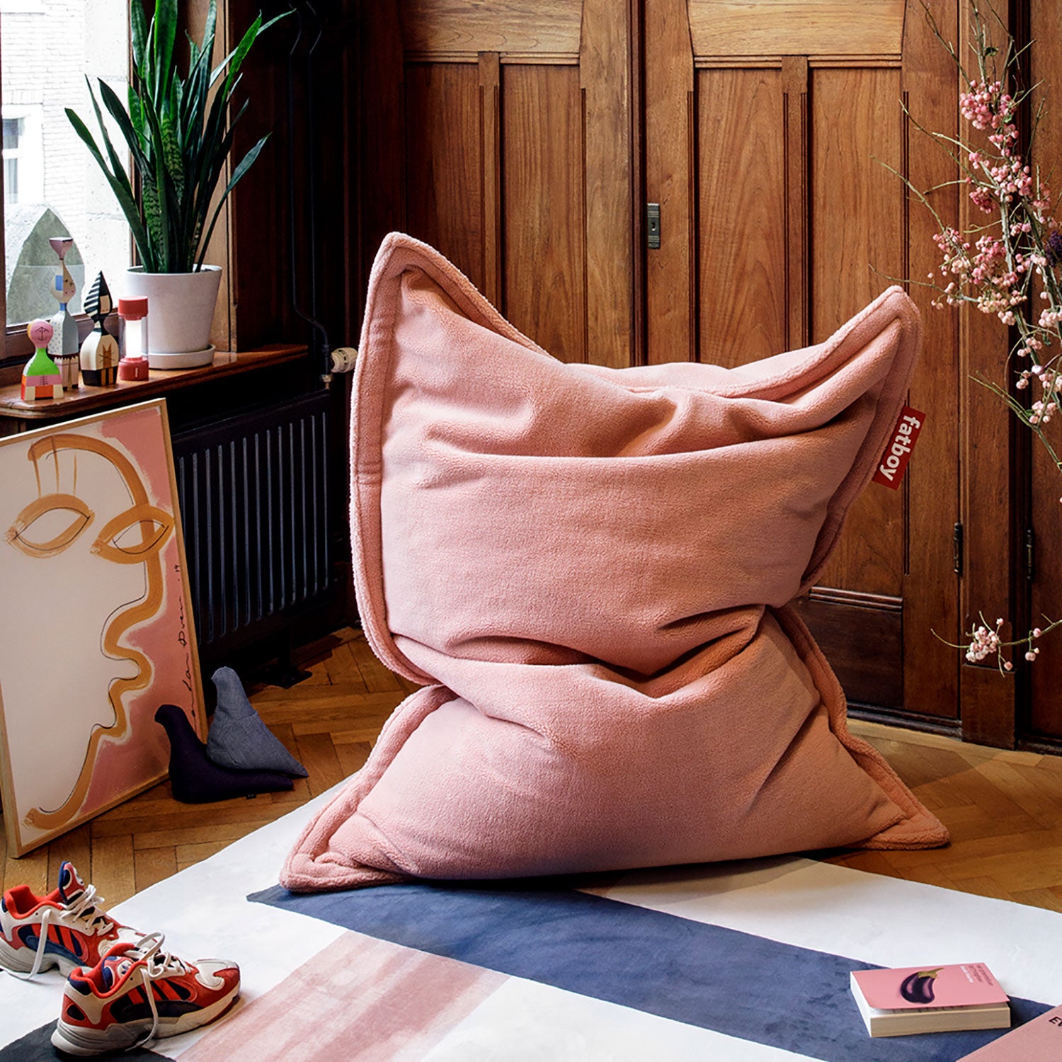 Original slim teddy beanbag cheeky pink