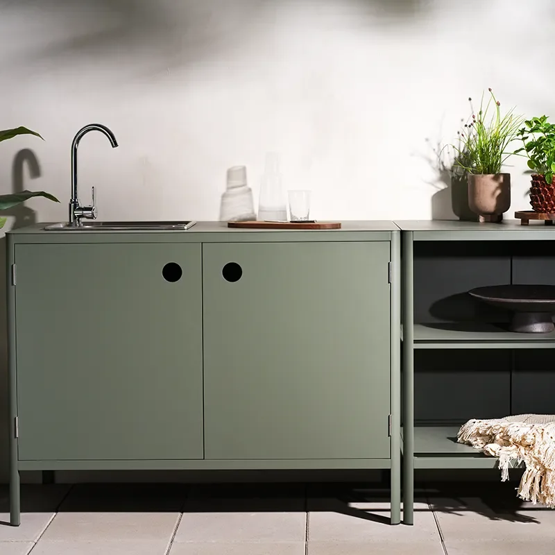 Kelia outdoor kitchen   with shelf  Nordic Green