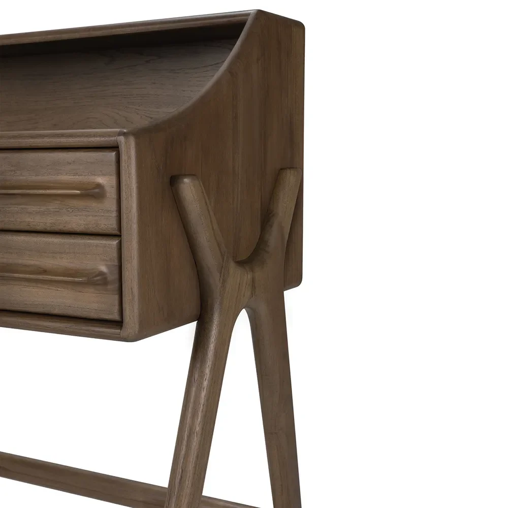 Desk in Teak Flow Wild Brown