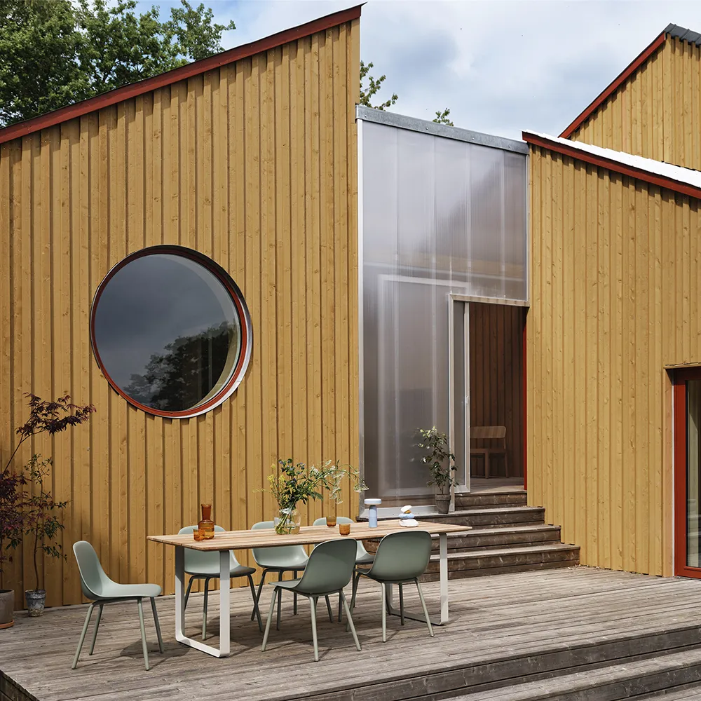 70/70 Dining table 225x90 cm Sapele Mahogany/Anthracite Black