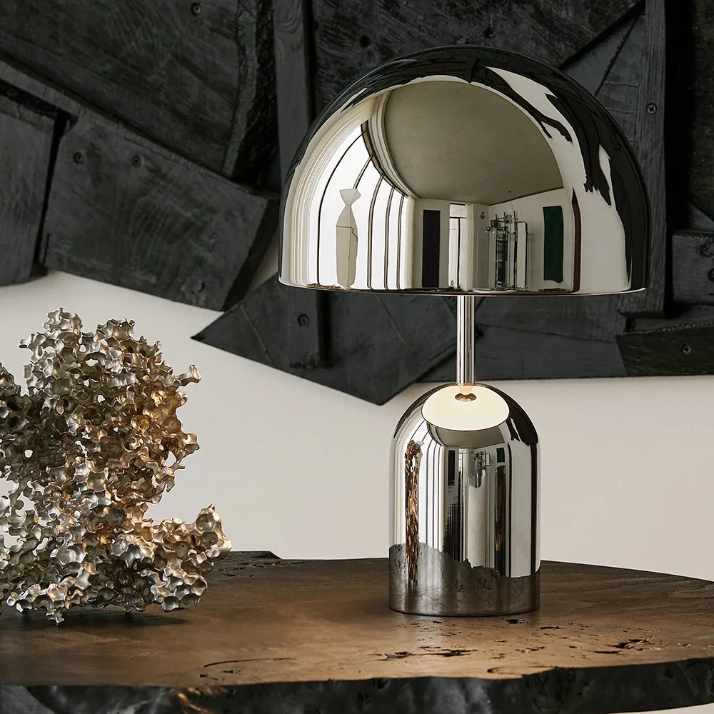 Bell Table Silver LED