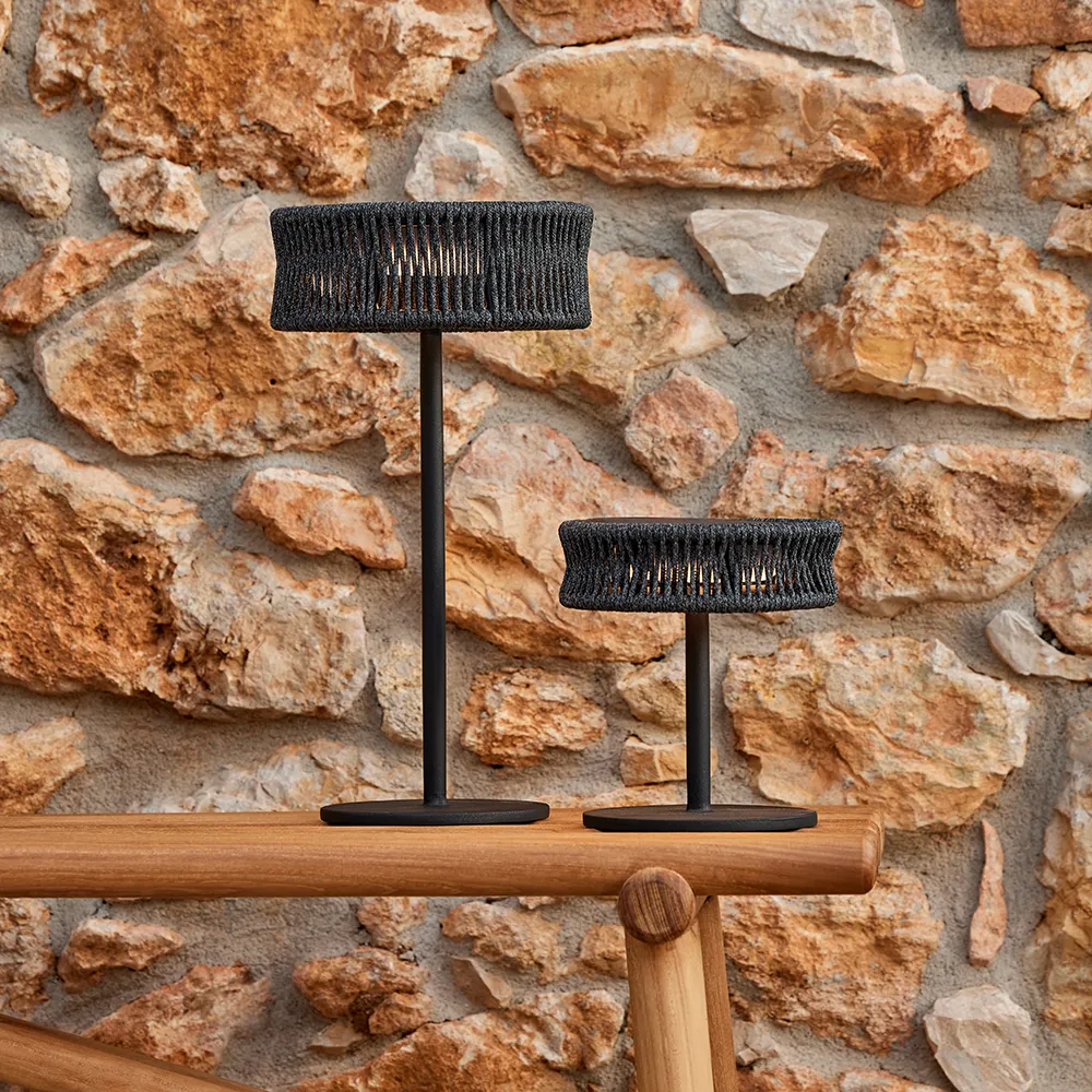 Illusion table lamp between Lava grey