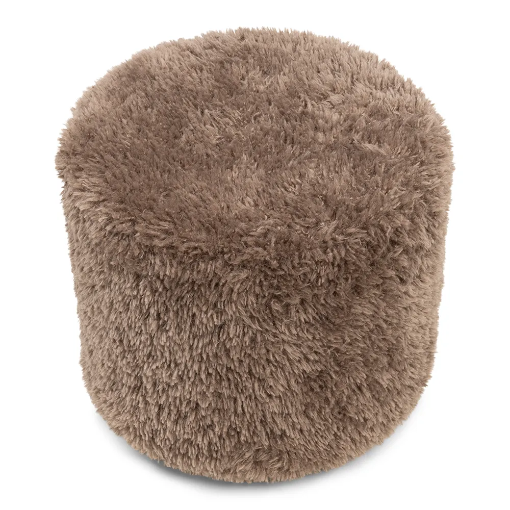 Footstool Bowery Raccoon Taupe
