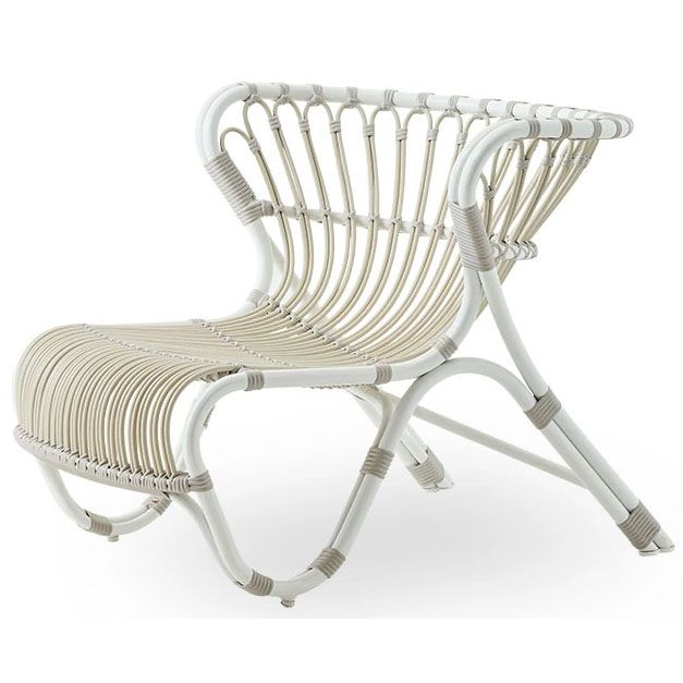 Fox Armchair outdoor rattan White