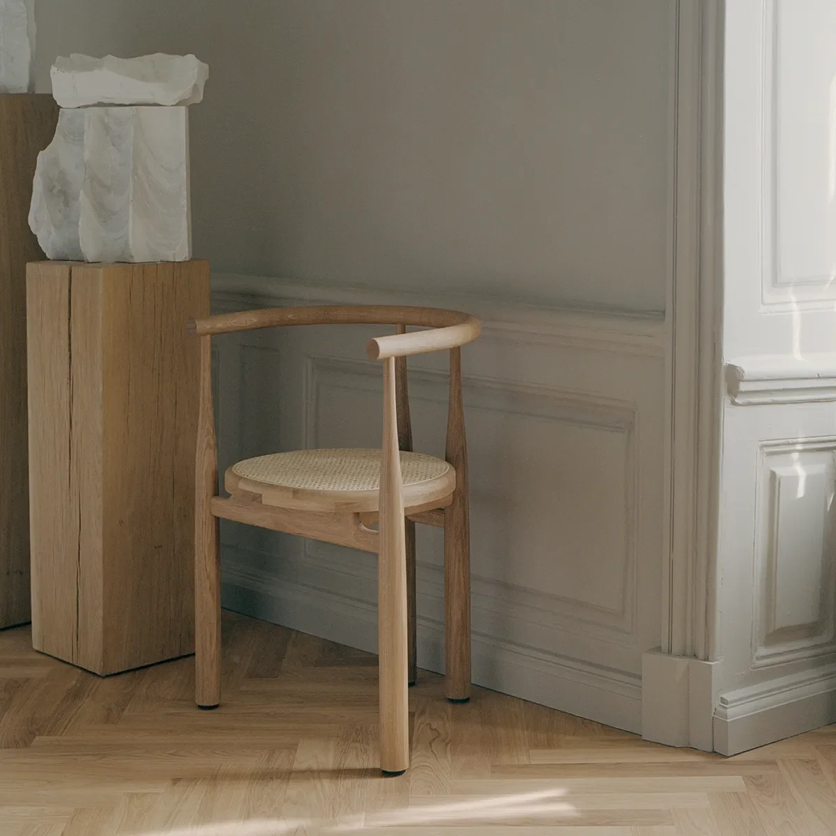 Dining Chair Bukowski Cane Oak with armrest