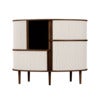 Audacious Highboard Cabinet Dark Oak/White Sands