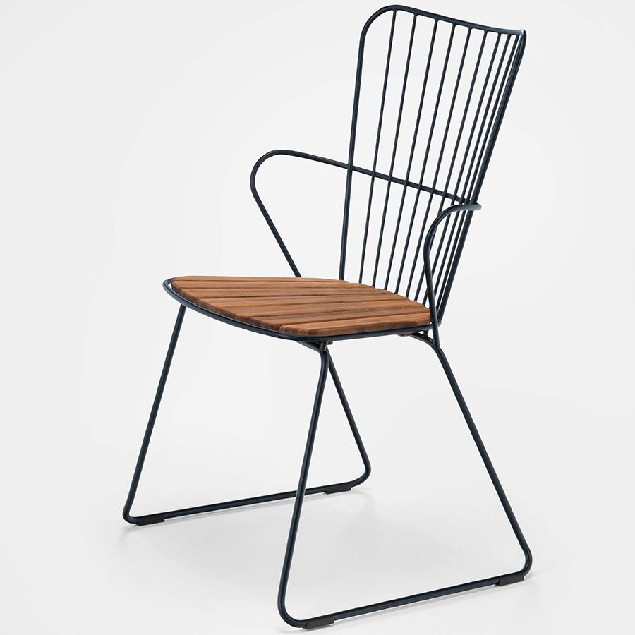 Paon dining chair black steel