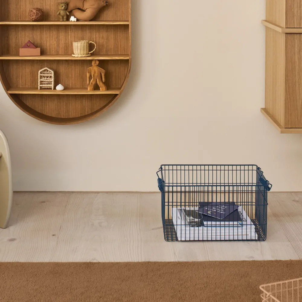 Cala Stackable Baskets - Set of 2 - Dark Blue