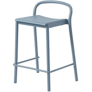 Linear Steel Counter Stool Pale Blue 