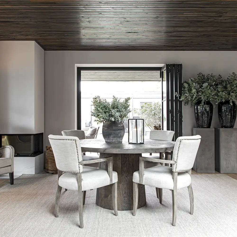 JOSH dining table Ø170 silver back