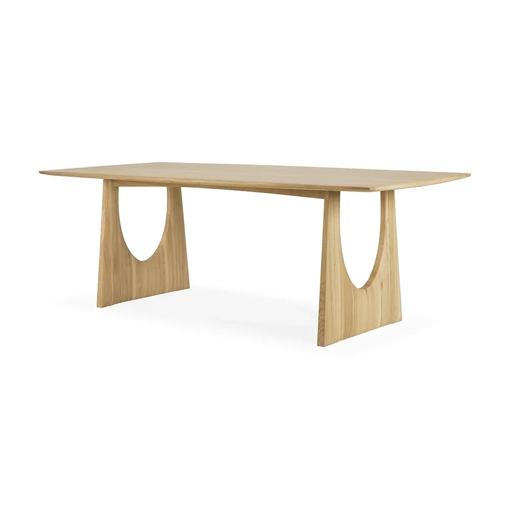 Geometric Dining Table 100x220 cm Oak 