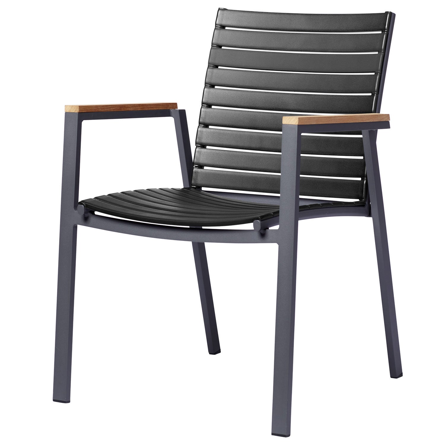 Mood extreme dining chair anthracite aluminium/teak