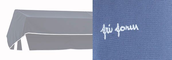 Swing sofa roof for aluminium light blue