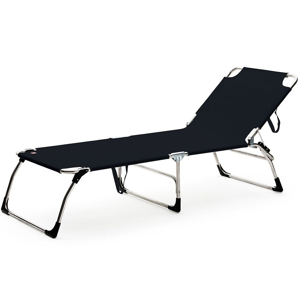 Amigo sunbed xxl black aluminium/textilene