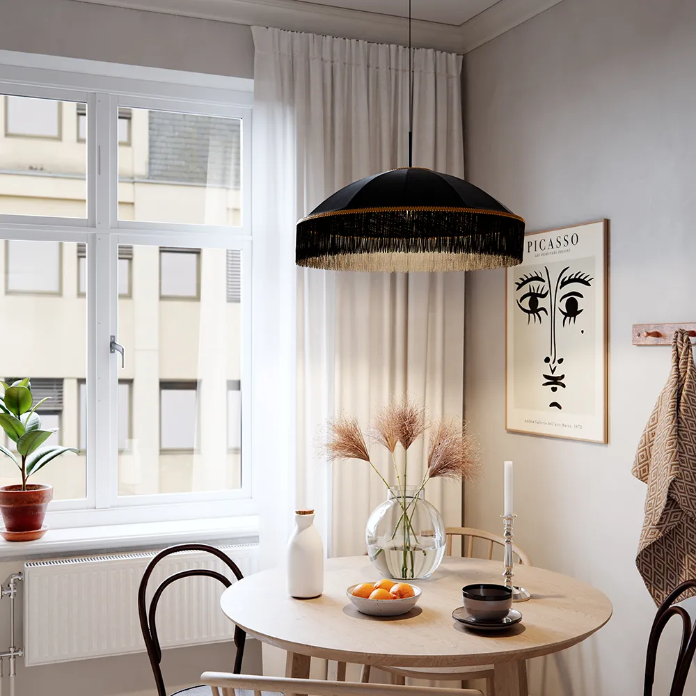Francis ceiling light Ø60cm Black