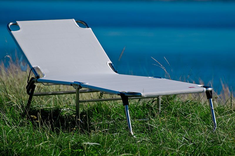 Amigo sunbed grey aluminium/textilene
