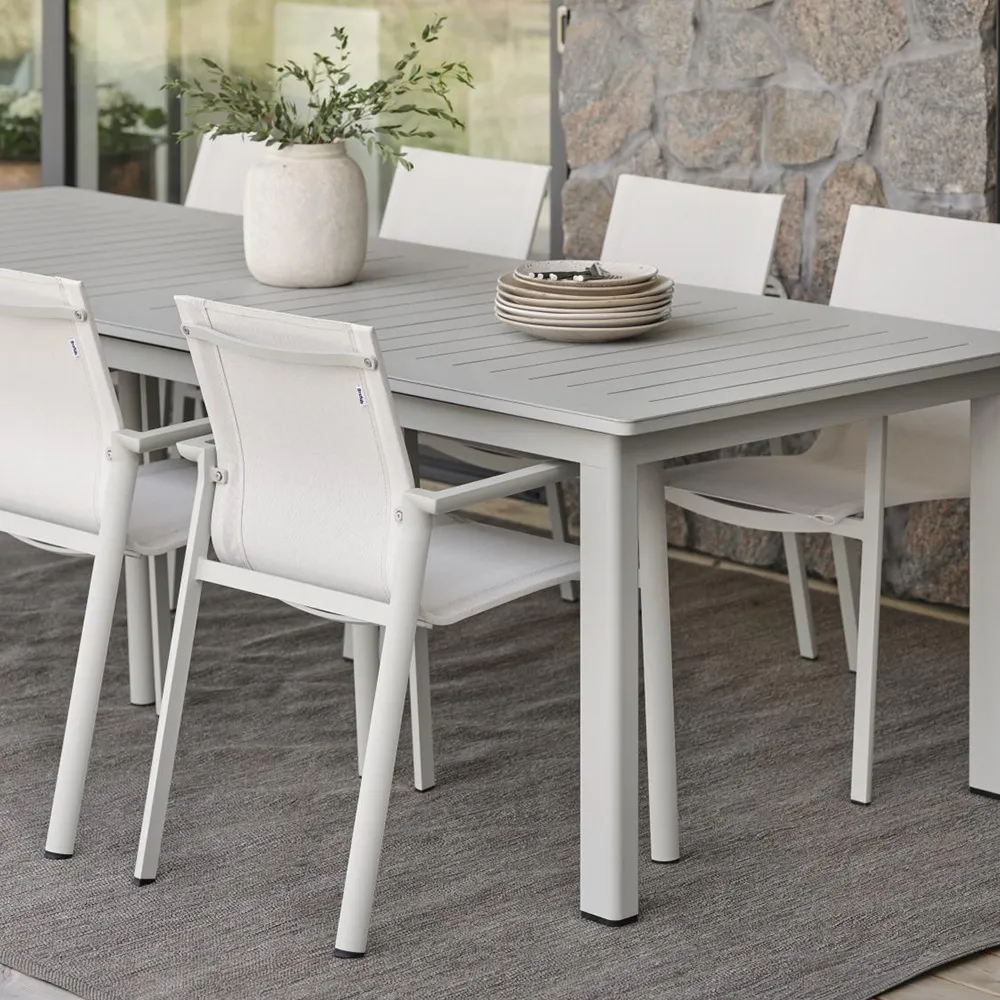 Delia stacking chair Light Grey/Textilene