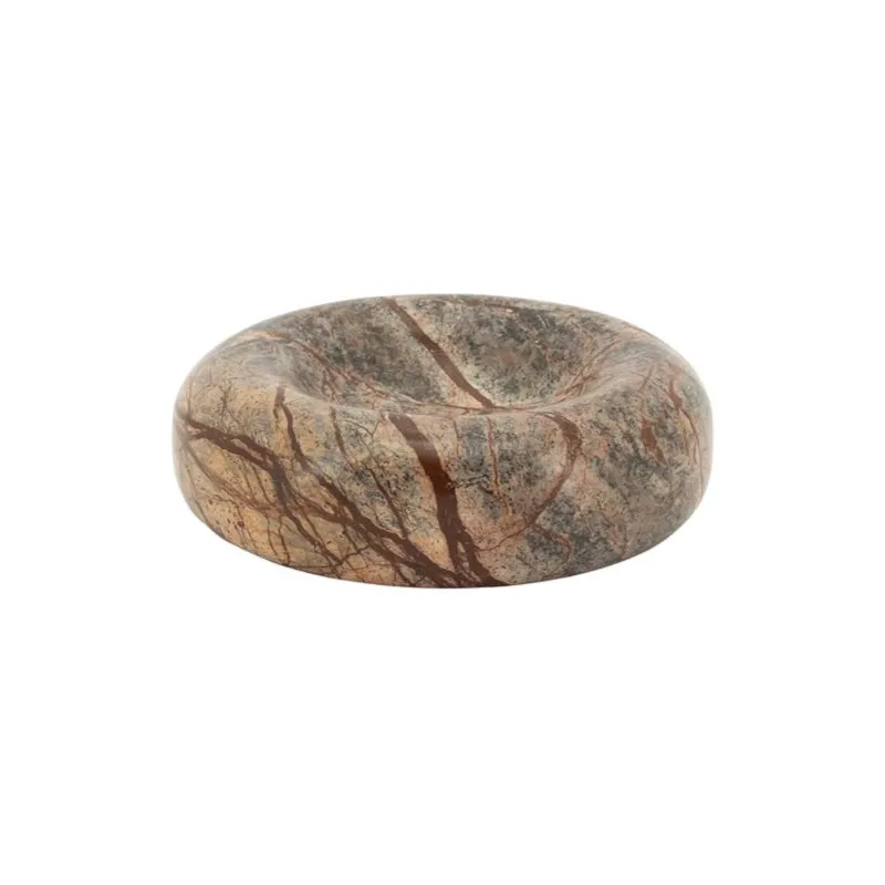 Donut extra small Bowl 12x12x4 cm Marble Brown