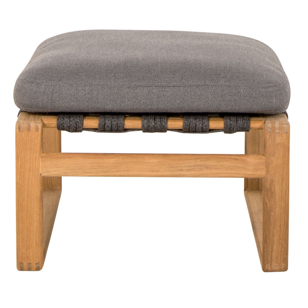 Endless Footstool Teak incl. Grey Cane-Line Airtouch Dyna