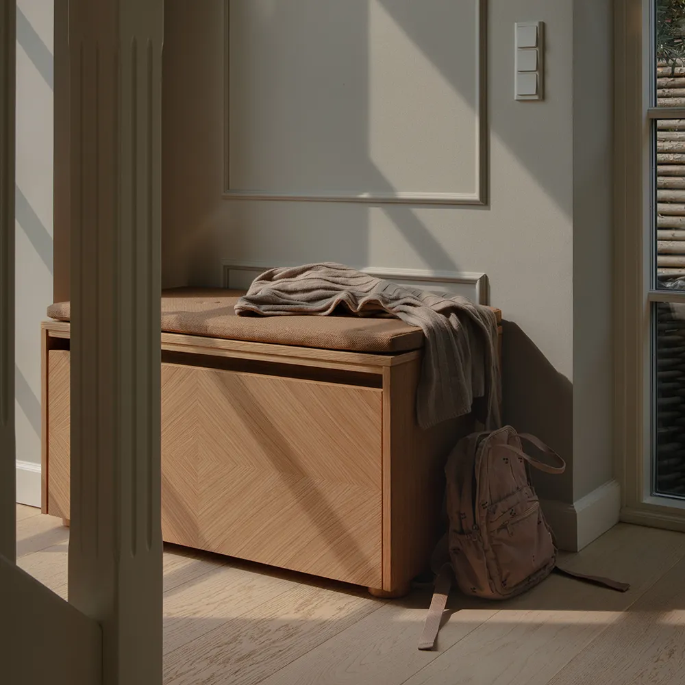 Storage Bench Hideaway Grid – Shadow