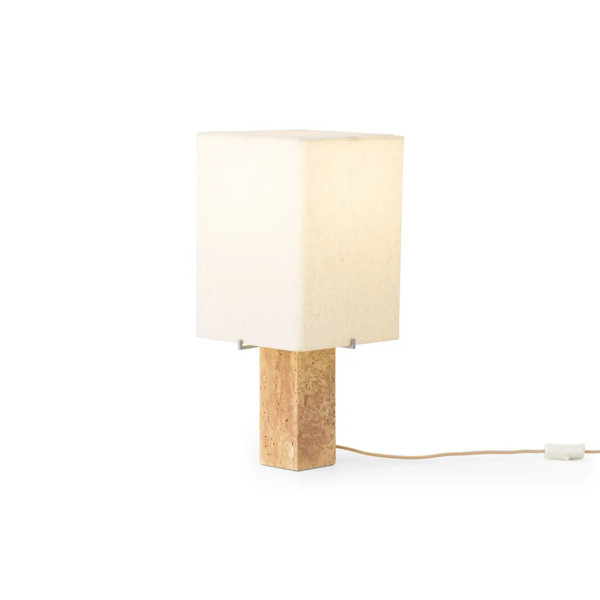 Nonna Table Lamp Travertine Sand/Textile Sand – H49 cm