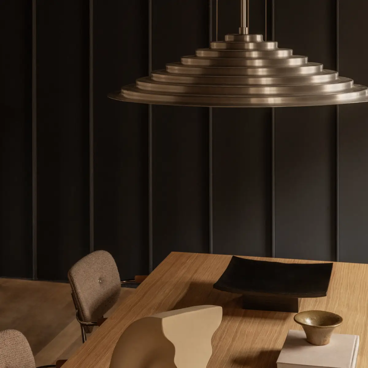 Chancery Ceiling Light Brushed Aluminium Ø75 cm