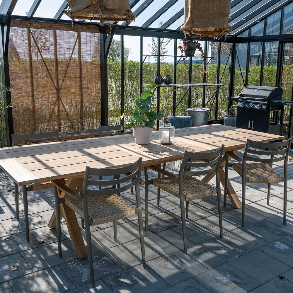 Sandby armchair teak Taupe