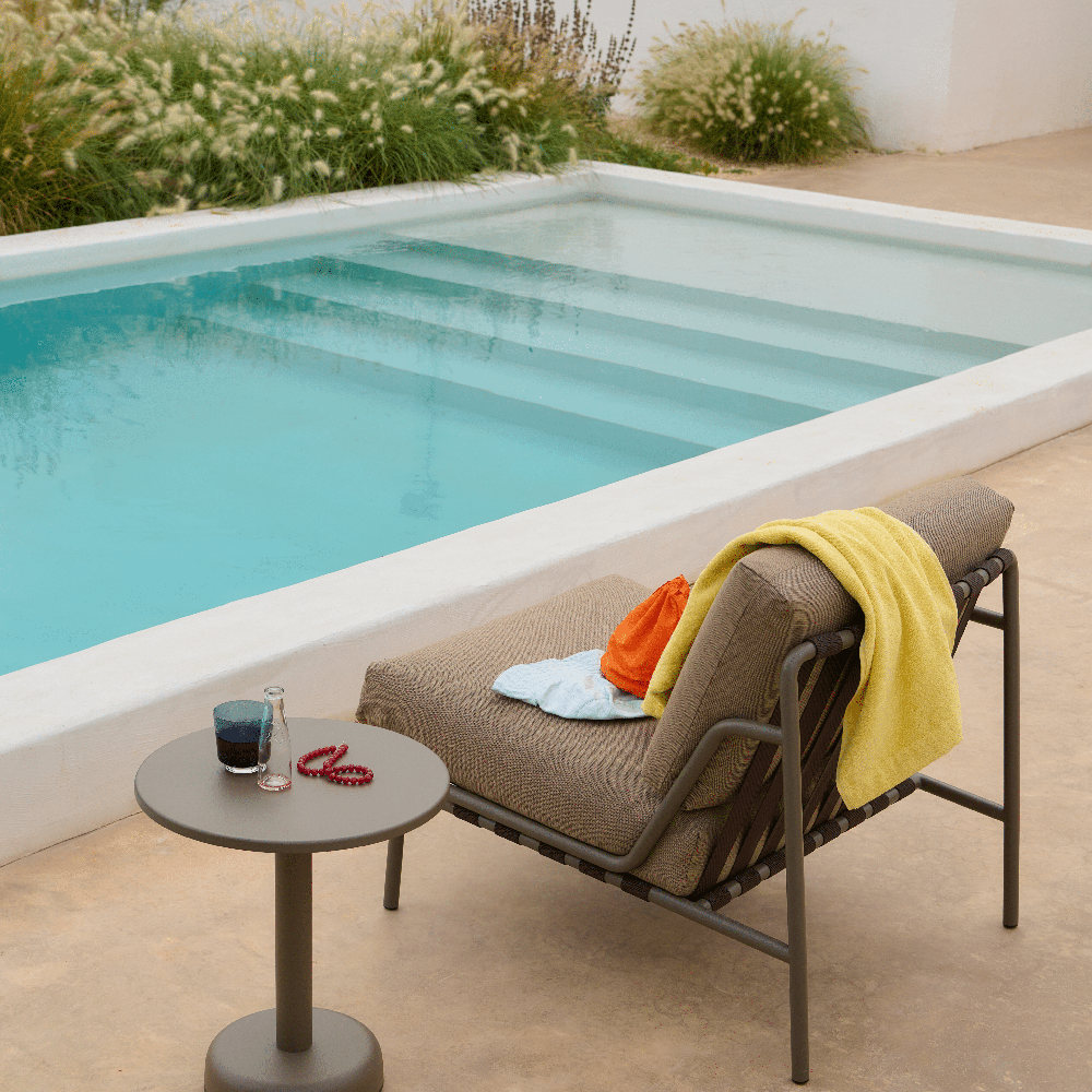 Lounge Chair Settle Ribbed Weave 5/Taupe