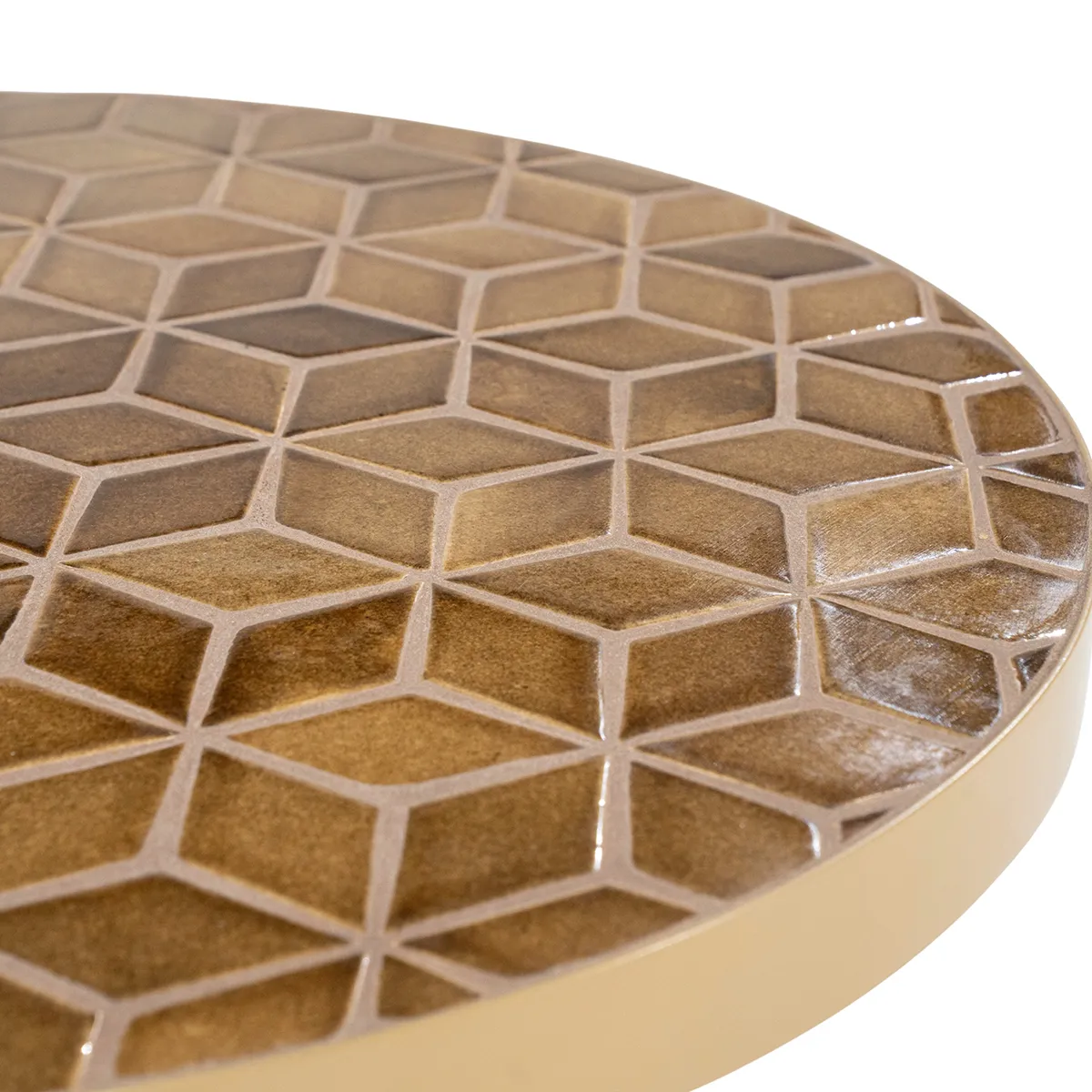 Coffee Table Patterna with Mosaic Tabletop Brown