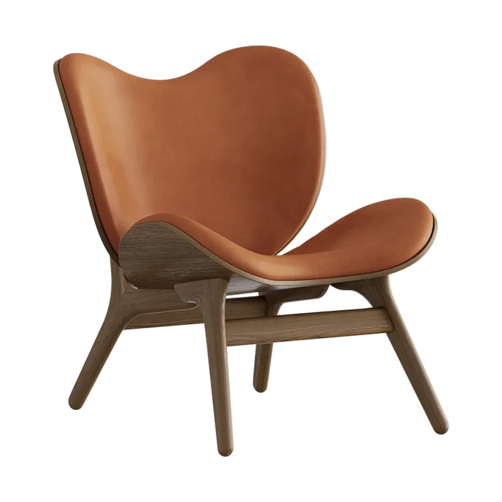 A Conversation Piece Lounge chair Dark Oak/Hope Leather Cognac