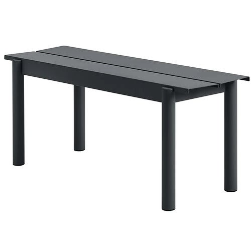 Linear Steel Bench 110x34 cm Anthracite Black 