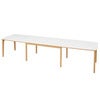 SM107 Dining table 101x160-316-368 cm Natural oiled oak - White laminate