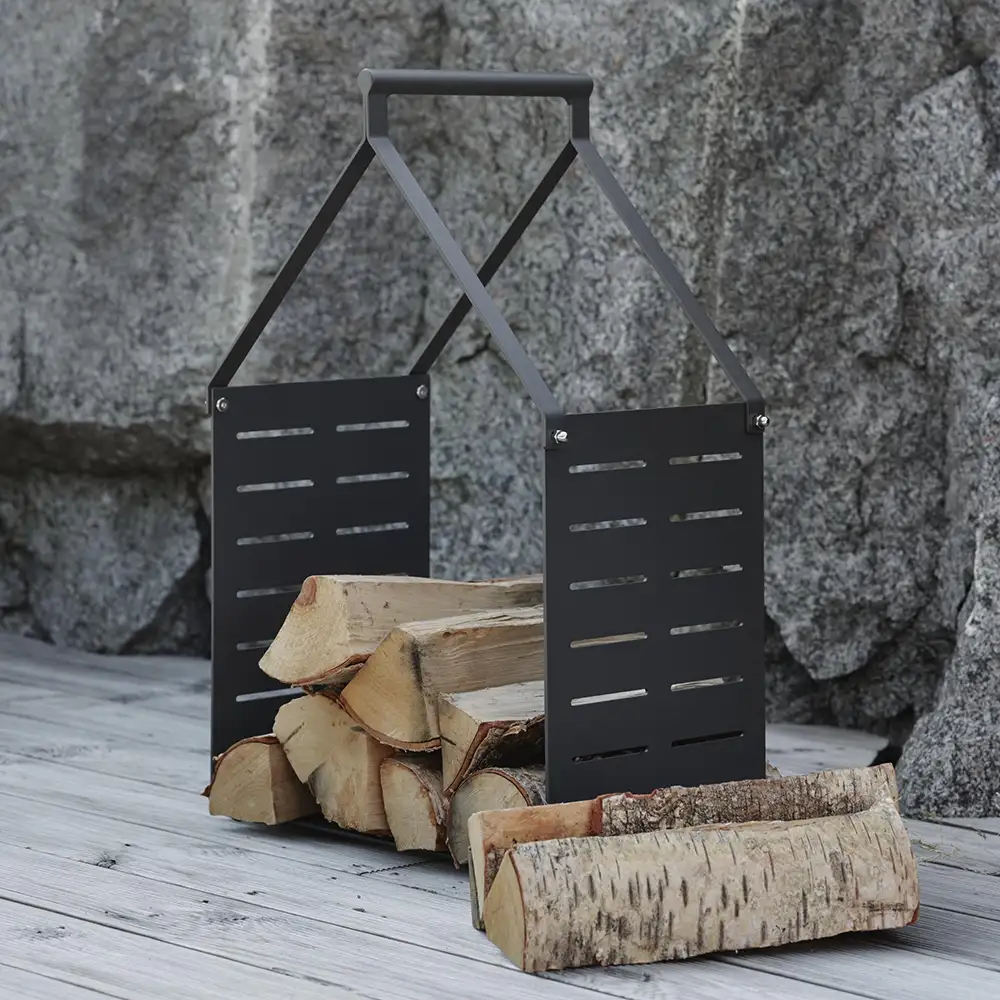 Belfort wood basket black